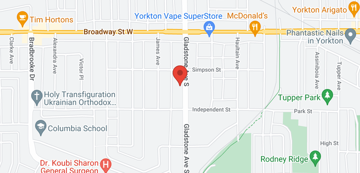 map of 62 Gladstone AVE S